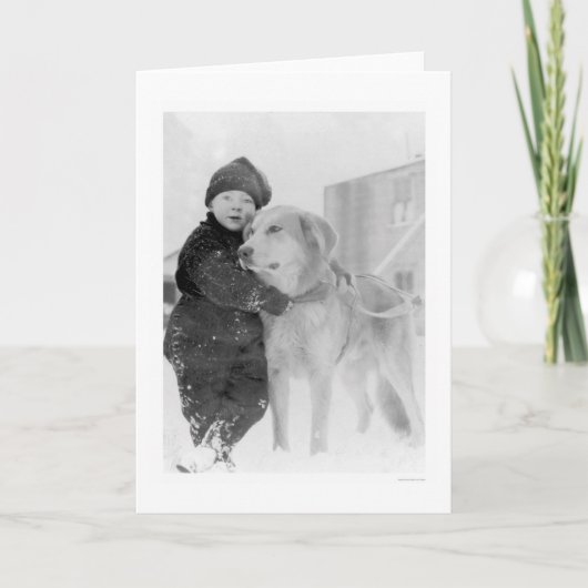 犬および子供Nomeアラスカ1926年 カード (正面)
