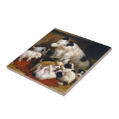 犬および彼女の子犬 タイル (側面)