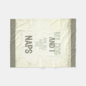 犬および私は昼寝のフリースブランケットについて完全にあります フリースブランケット (正面(横))