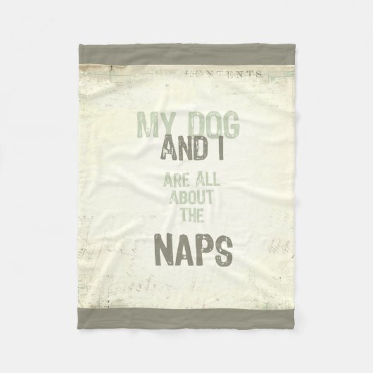 犬および私は昼寝のフリースブランケットについて完全にあります フリースブランケット (正面)