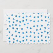 犬および赤い気球の写真のサンキューカード サンキューカード (裏面)