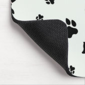 犬および足跡のmousepad マウスパッド (コーナー)