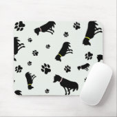 犬および足跡のmousepad マウスパッド (マウス)