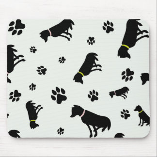 犬および足跡のmousepad マウスパッド