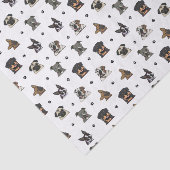 犬および足 薄葉紙 (詳細)