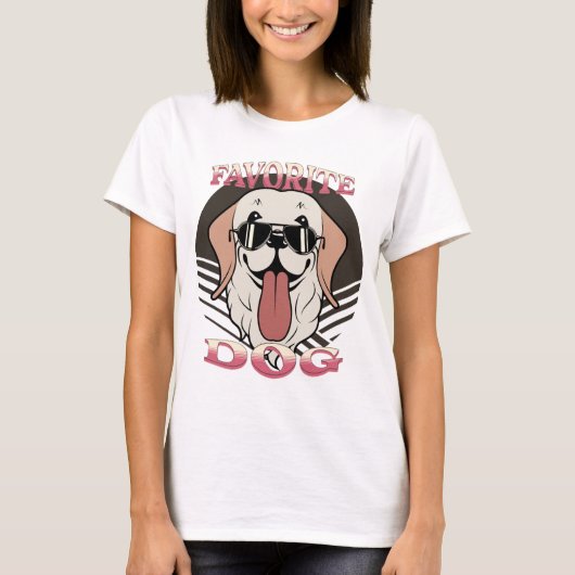 犬お気に入りの可愛おもしろいい犬の母/パパ Tシャツ (正面)
