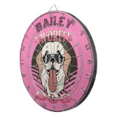 犬お気に入りの、可愛おもしろいい犬の母/パパのパーソナライズ ダーツボード (正面右)