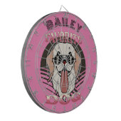 犬お気に入りの、可愛おもしろいい犬の母/パパのパーソナライズ ダーツボード (正面左)