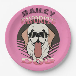 犬お気に入りの、可愛おもしろいい犬の母/パパのパーソナライズ ペーパープレート