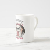 犬お気に入りの、可愛おもしろいい犬の母/パパのパーソナライズ ボーンチャイナマグカップ (正面右)