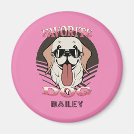 犬お気に入りの、可愛おもしろいい犬の母/パパのパーソナライズ マグネット