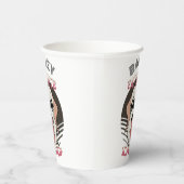 犬お気に入りの、可愛おもしろいい犬の母/パパのパーソナライズ 紙コップ (右)