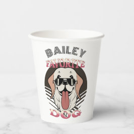 犬お気に入りの、可愛おもしろいい犬の母/パパのパーソナライズ 紙コップ