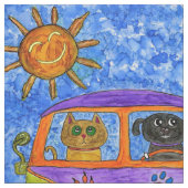 犬お洒落と猫の織物 ファブリック (見本)