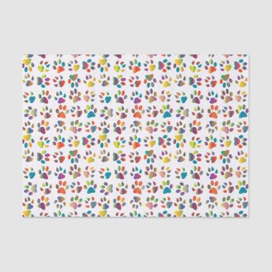 犬お洒落と猫の足のティッシュペーパー 薄葉紙 (正面)