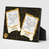 犬お洒落の写真の表示自分で作成 フォトプラーク (側面)