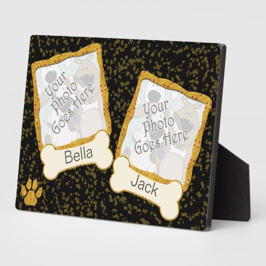 犬お洒落の写真の表示自分で作成 フォトプラーク (側面)