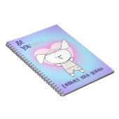 犬お洒落の毎日の肯定 ノートブック (右側)