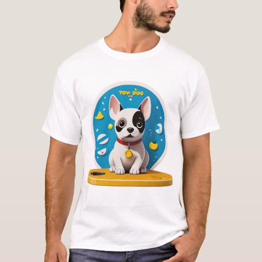 犬お洒落ミニマリストT型 – Pixarインスパイア B Tシャツ (正面)