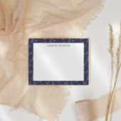 犬お洒落星座ほこりっぽいブルーモノグラム ノートカード