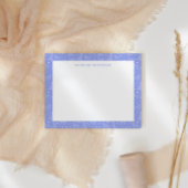 犬お洒落星座ライトブルーモノグラム ノートカード