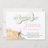 犬お洒落誕生会図解入りの、写真付きの 招待状 (正面)