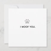 犬かおもしろいらパパの父の日 カード (裏面)