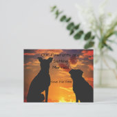 犬からのカスタムセーブ・ザ・デート 案内ポストカード (スタンド正面)