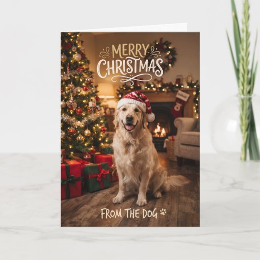 犬からのクリスマスカード 子犬 カード (正面)