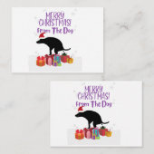 犬からのクリスマスプレゼント ノートカード (正面/裏面)