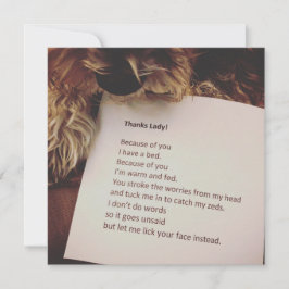 犬からのサンキューカード カード