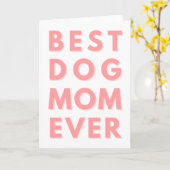 犬からのハッピーバースデー最高の、犬の母は今まで カード (黄色い花)