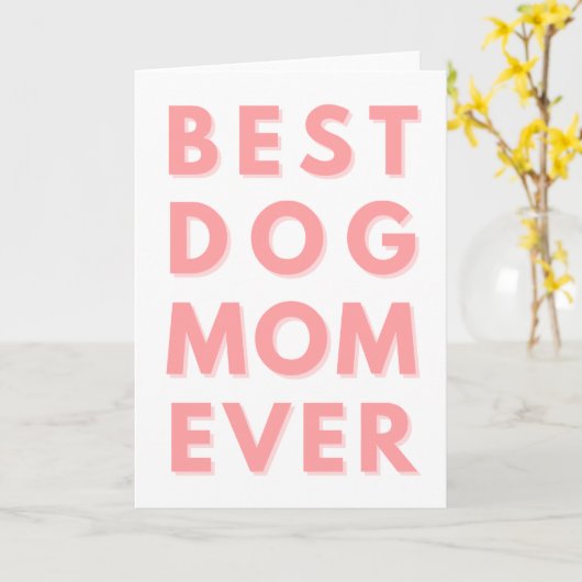 犬からのハッピーバースデー最高の、犬の母は今まで カード (黄色い花)