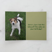 犬からのハッピーバースデー カード (内部)