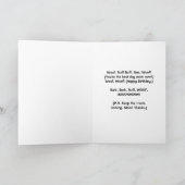 犬からのハッピーバースデー-最高の犬の母さん！ カード (内部)