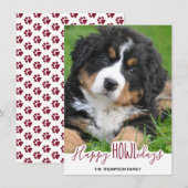 犬からのハッピーホリデー – Red Pet Photo シーズンカード (正面/裏面)