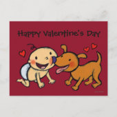 犬からのベビーの鼻のキス シーズンポストカード (正面)