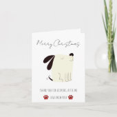 犬からのメリークリスマスカード ペット ホリデーカード (正面)