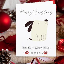 犬からのメリークリスマスカード ペット ホリデーカード