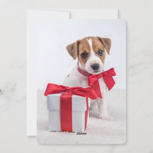 犬からのメリークリスマス | 木炭と写真 シーズンカード (裏面)