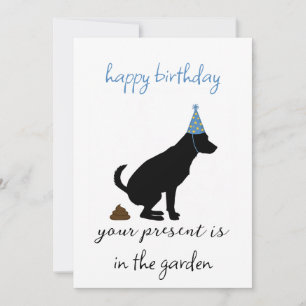 犬からのユーモアあふれる誕生日カード 犬パパの誕生日 招待状