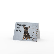 犬からの休日のグリーティングカード