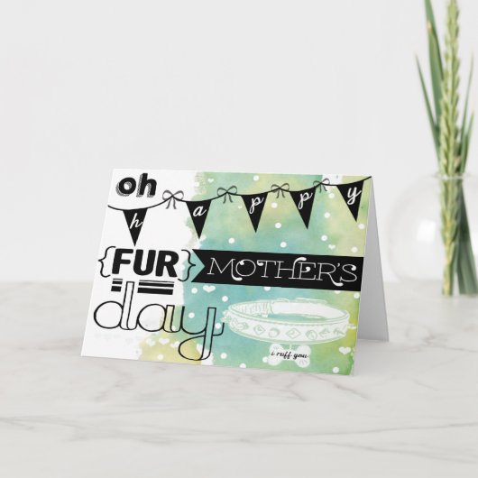 犬からの幸せな母の日カード カード (正面)