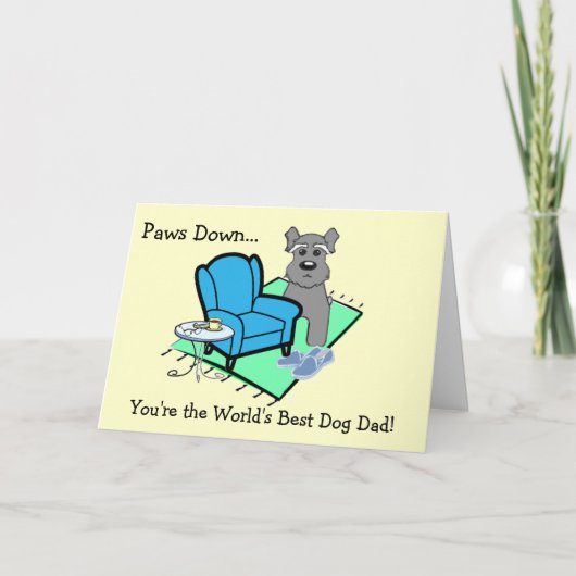 犬からの父の日のカード カード (正面)