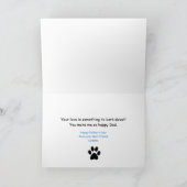犬からの父の日のカード – Woof カード (内部)