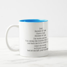 犬からの父の日のマグカップ ツートーンマグカップ