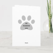 犬からの父の日 – かわいい犬のパパ カード (裏面)