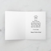 犬からの父の日 – かわいい犬のパパ カード (内部)