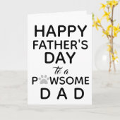 犬からの父の日 – かわいい犬のパパ カード (黄色い花)