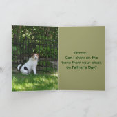 犬からの父の日 カード (内部)